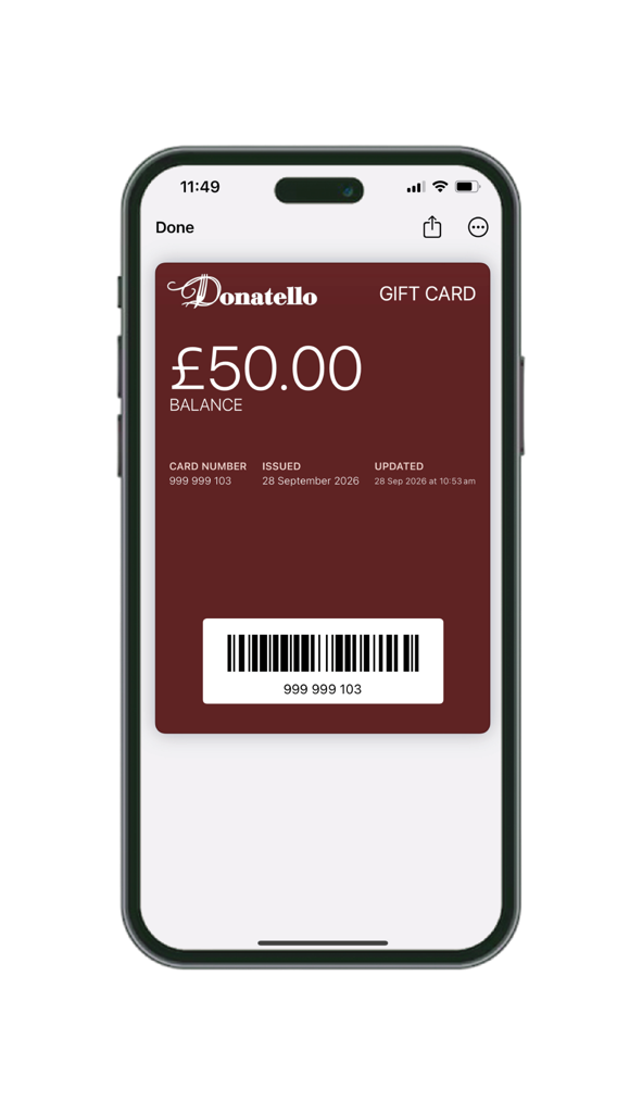 Digital Wallet Gift Card from the MYPOS Connect Platform