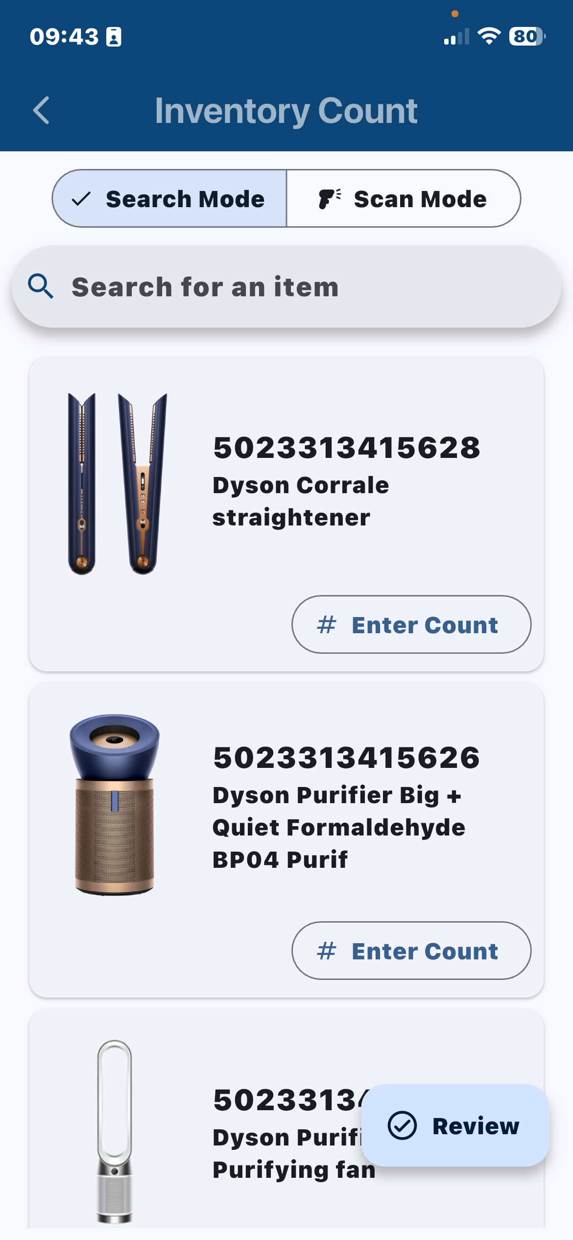 Store Assist Stock Count