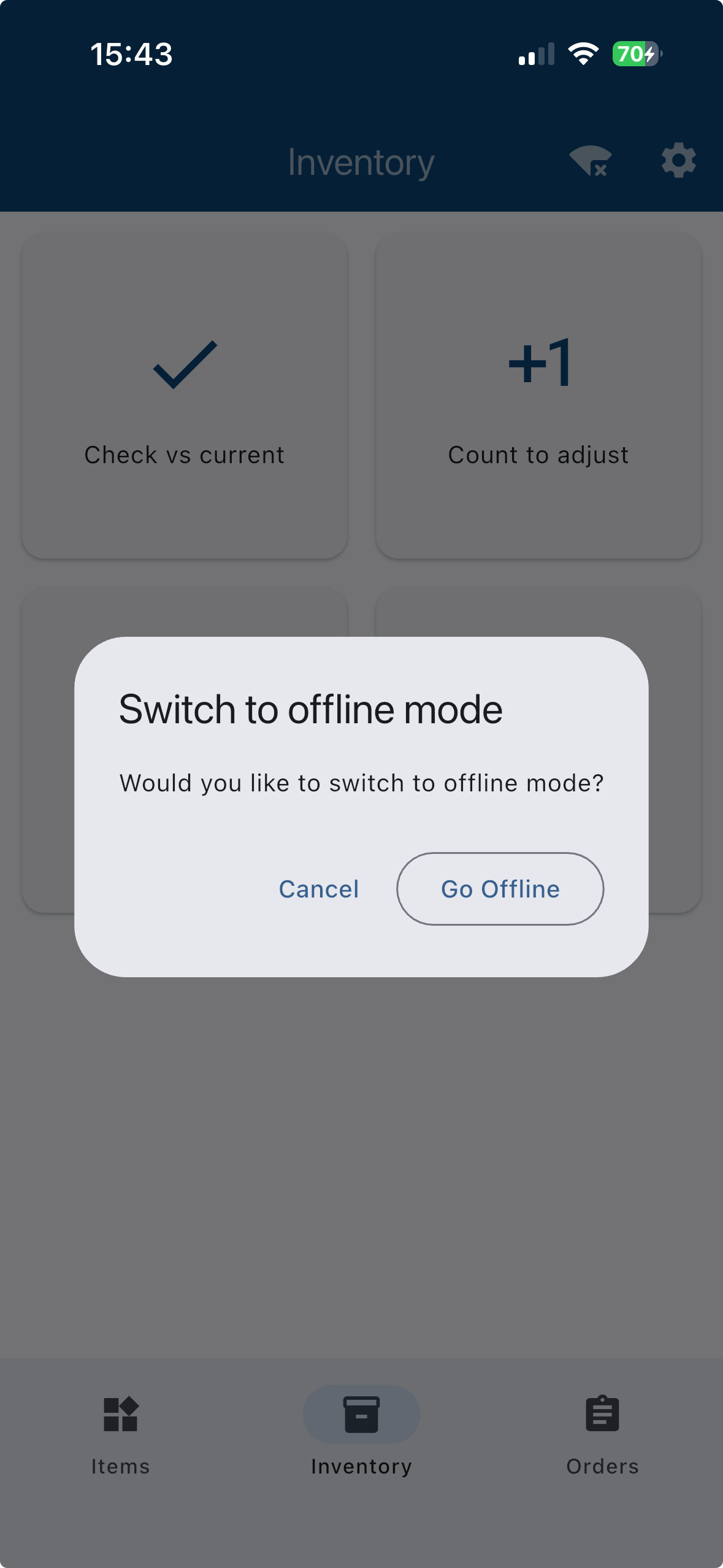 Store Assist Offline Mode Screenshot
